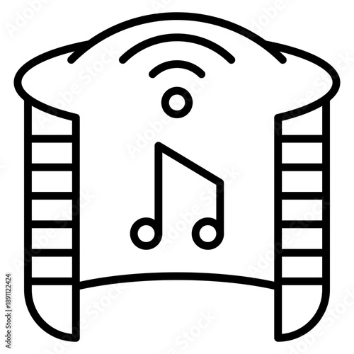 Virtual Concert Vector Icon