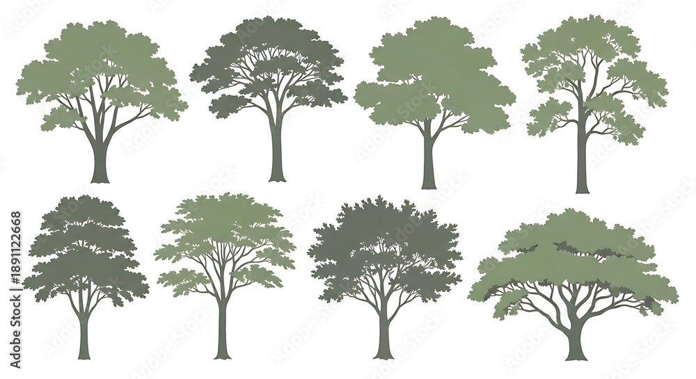 Obraz premium Tree silhouettes