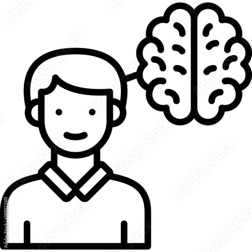 Human Brain Vector Icon