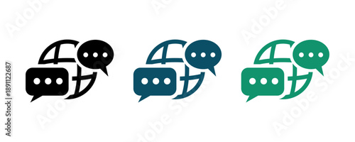 Networking Icon Flat Vector. Clean and minimal graphic design.