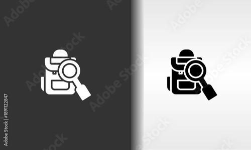 BACKPACK vector, icon or logo sign isolated symbol illustration