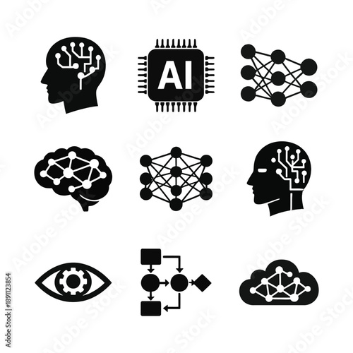Artificial intelligence including brain head chip eye and network