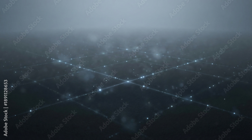 Fototapeta premium Abstract data network background with glowing grid connections 
