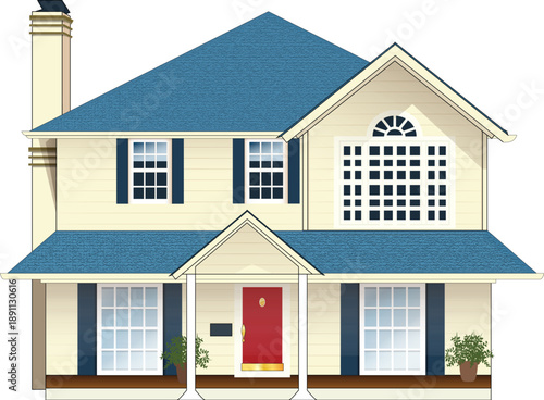 house on a white background