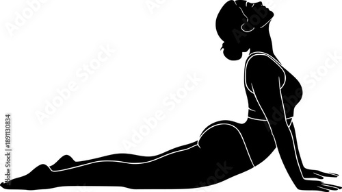 Yoga Woman Silhouette Fitness Wellness Icon Vector Illustration