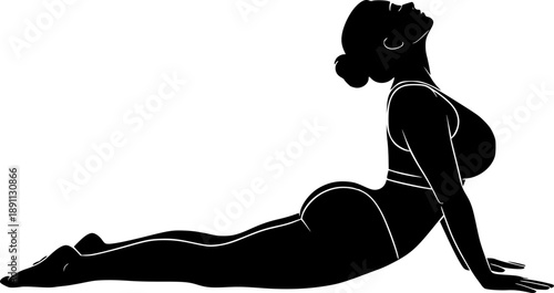 Yoga Woman Silhouette Fitness Wellness Icon Vector Illustration