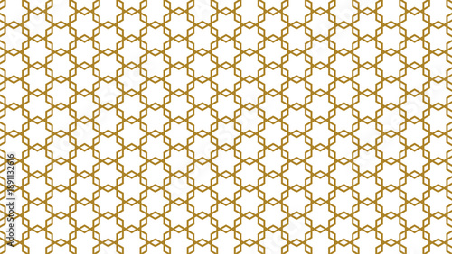 Hexagonal geometry seamless pattern background element. Moroccan and Ottoman style. Middle eastern, Islamic Celebration theme.