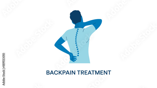 Person suffering from back and neck pain, highlighting spinal discomfort and treatment options