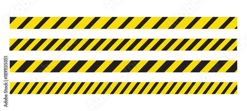Warning yellow black red diagonal stripes line. Safety stripe warning caution hazard danger road vector sign symbol. Vector illustration on white background.