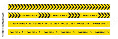 Warning yellow black red diagonal stripes line. Hazardous warning tape sets must be careful for construction and crime. vector illustration. eps10