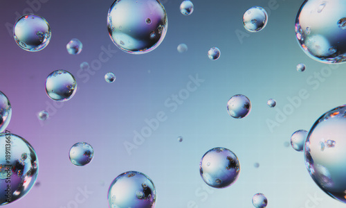 Wallpaper Mural Bubbles in Motion: A Vivid Display of Color and Light Torontodigital.ca