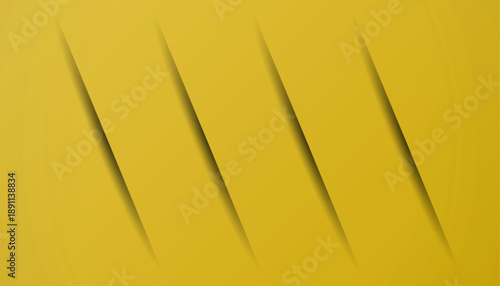 Yellow Background with Realistic Paper Cuts.