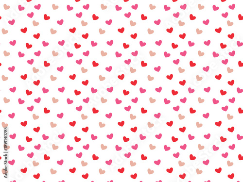 ハートが散りばめられた背景イラスト