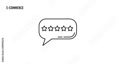 E-commerce customer feedback and star rating icon representing online reviews and satisfaction