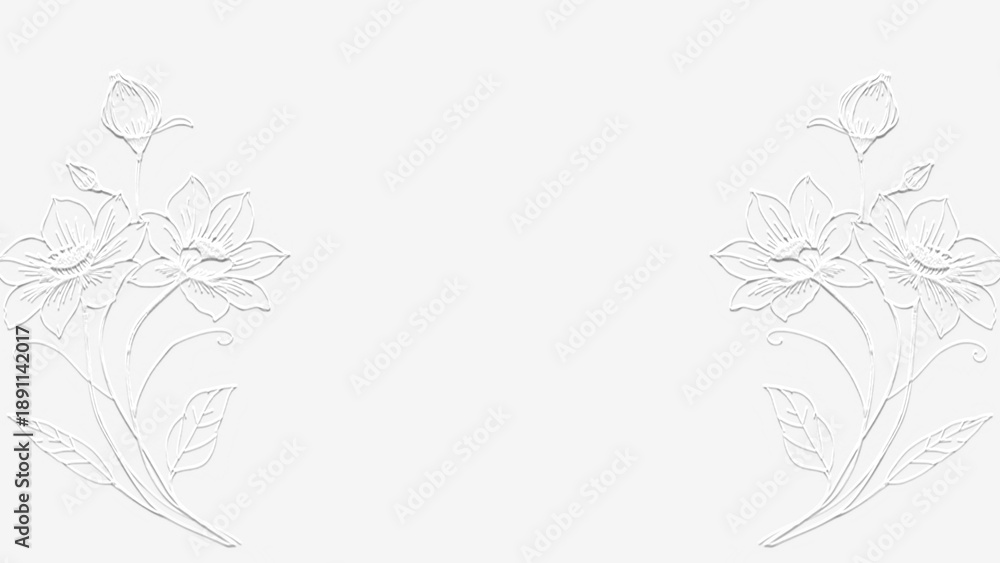 Obraz premium embossed image of flowers 