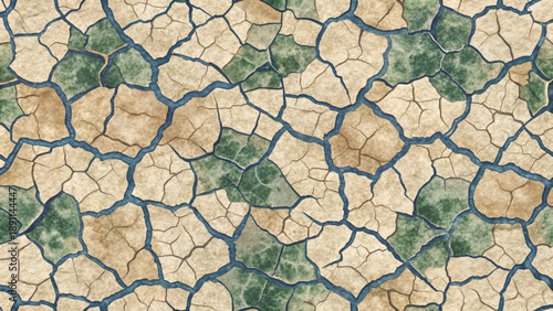 abstract cracked earth texture pattern natural organic surface design seamless repeating background vector background 