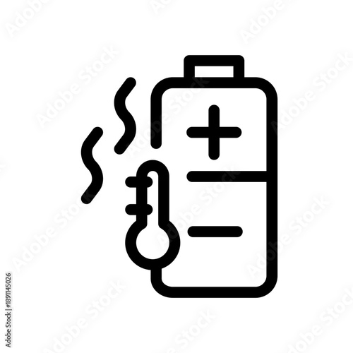 Hot temperature battery icon