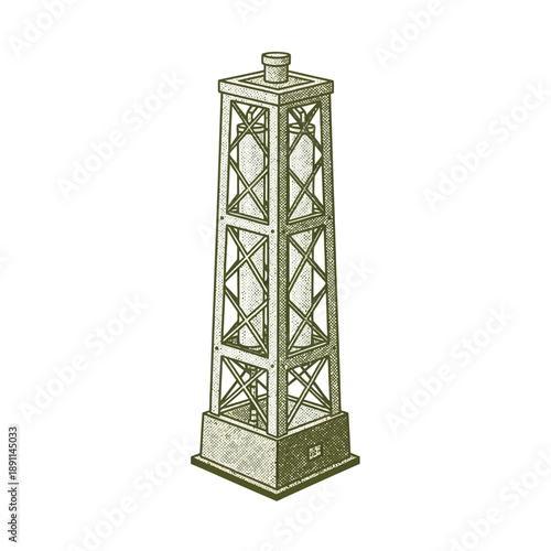 Minimalist Vector illustration of a contemporary hydroponic tower design, symbolizing sustainable vertical farming, innovative urban agriculture, and advanced plant cultivation