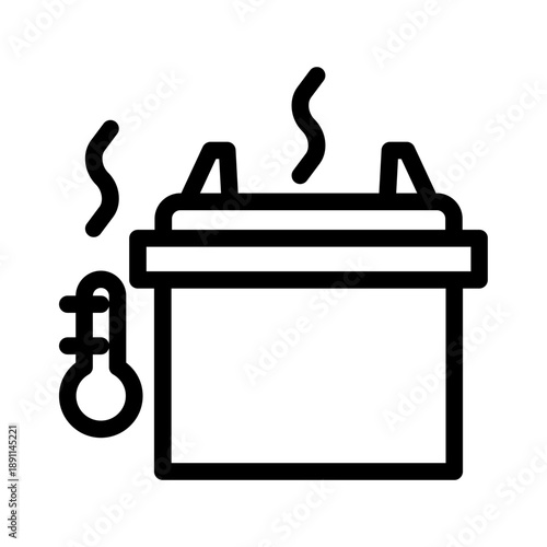 Hot temperature battery icon
