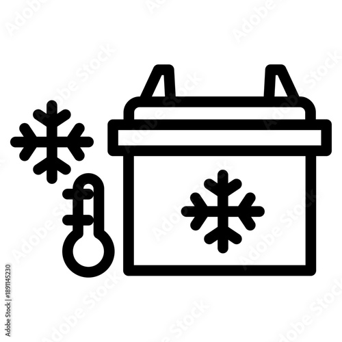 Cool temperature battery icon