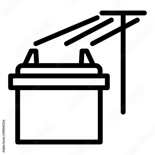 Electric battery icon