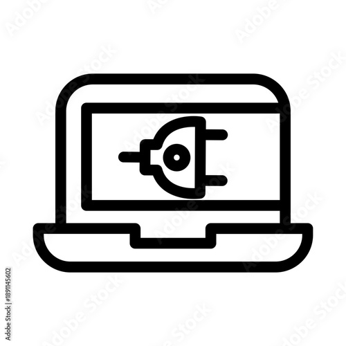 Charging laptop icon