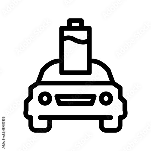 Broken car battery  icon