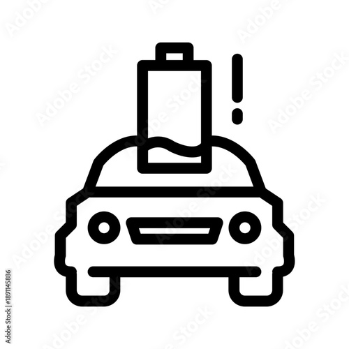 Charging electric car icon