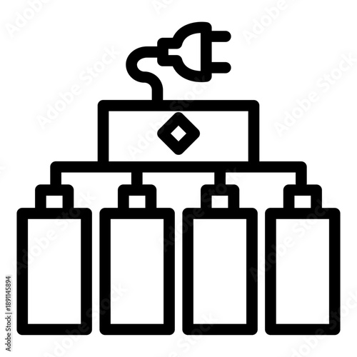 Battery charger unit icon