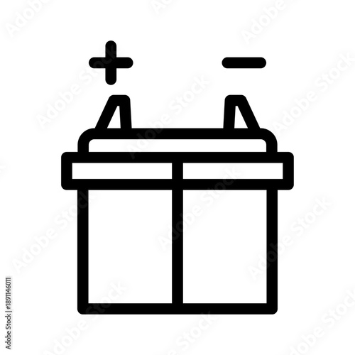 Battery polarity icon
