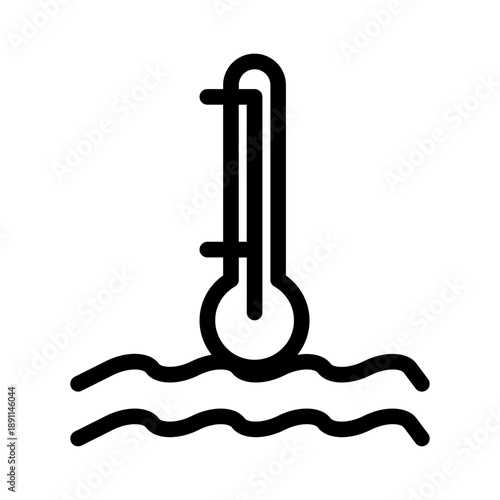 Hot temperature water icon