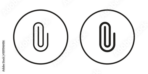 Attachment clip icon for templates, web design and infographics. EPS10