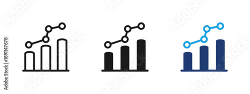 Business growth and progress chart with rising bars and trend line, representing financial success, positive development, market analysis, investment, statistics and economic improvement