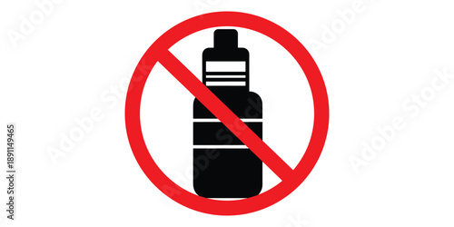 No vaping allowed sign with red circle and line