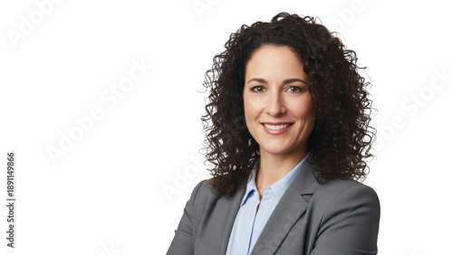 Professional woman portrait isolated on transparent background