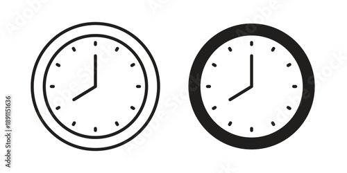 Clock icon for templates, web design and infographics. EPS10