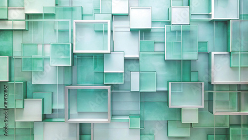 abstract geometric composition overlapping translucent rectangular blocks brushed paint texture vector background 