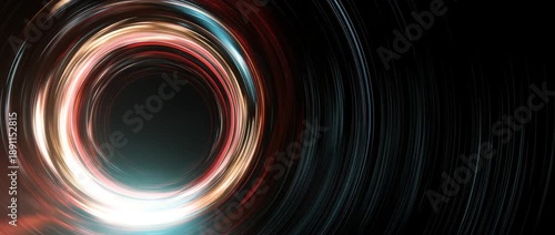 Abstract glowing vortex with sparkling particles