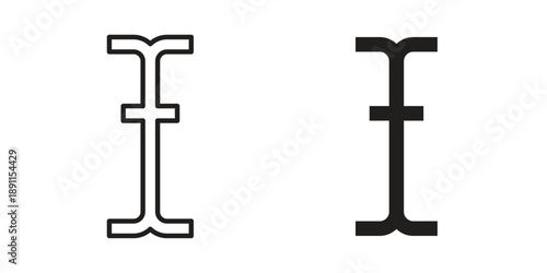 Cursor text icon for templates, web design and infographics. EPS10