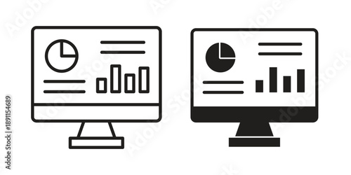 Dashboard icon for templates, web design and infographics. EPS10