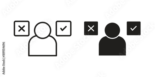 Decision icon for templates, web design and infographics. EPS10