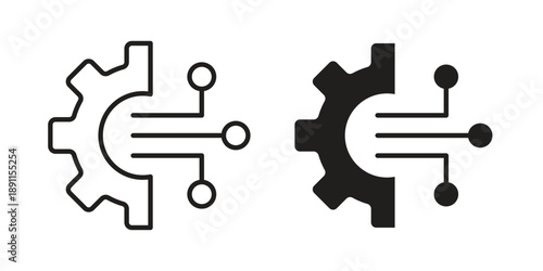Digital transformation icon for templates, web design and infographics. EPS10