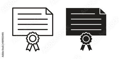 Diploma icon for templates, web design and infographics. EPS10