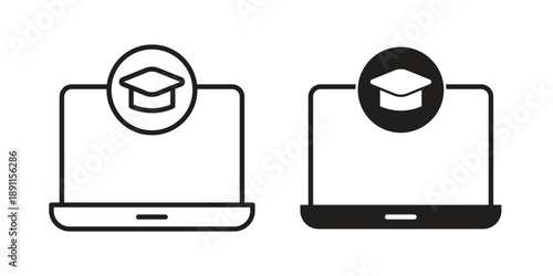 E learning icon for templates, web design and infographics. EPS10