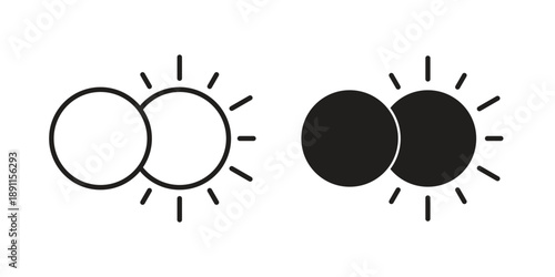 Eclipse icon for templates, web design and infographics. EPS10