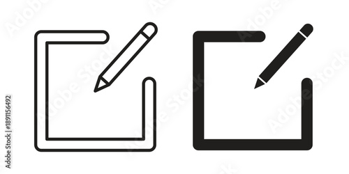 Edit icon for templates, web design and infographics. EPS10