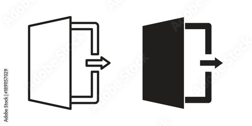 Exit icon for templates, web design and infographics. EPS10