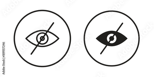 Eye crossed icon for templates, web design and infographics. EPS10