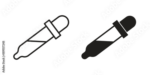 Eye dropper icon for templates, web design and infographics. EPS10