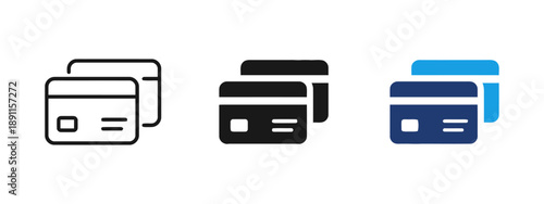 Stack of credit cards, payment method icons, financial transaction and banking services symbol, purchase and shopping concept, abstract representation